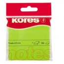 Bloček Kores 75x75mm neon zelená