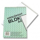 Blok A4 BOBO kroužkový s horní spirálou čtverečkovaný 50 listů