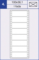 S&K Label etikety tabelační jednořadé 100x36,1mm bílé