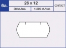 Etikety cenové 26x12 mm bílé CONTACT