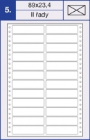 S&K Label etikety tabelační dvouřadé 89x23,4mm bílé
