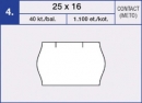Etikety cenové 25x16 mm bílé CONTACT