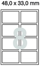 Etikety pro domácnost 48x33 A6