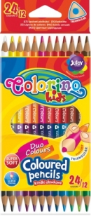 Pastelky trojhranné oboustranné 24 barev (12 ks) Colorino Kids