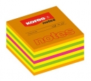 Blok samolepicí Kores Cubo neon Summer 75 x 75 mm/ 450 listů