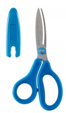 Nůžky dětské PLUS s krytem 14,5 cm modré