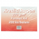 Karton kreslicí bílý A4 220 g/ 200 l.