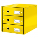 Box zásuvkový Leitz CLICK & STORE 3 zásuvky žlutý