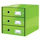 Box zásuvkový Leitz CLICK & STORE 3 zásuvky zelený