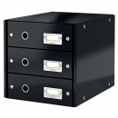 Box zásuvkový Leitz CLICK & STORE 3 zásuvky černý